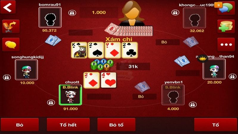 game choi bai 4 nguoi 3 Các thao tác của người chơi trong game chơi bài 4 người