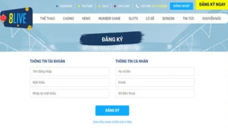 ghi lo de online 3 Hướng dẫn đăng ký tài khoản để chơi lô đề tại 8Live