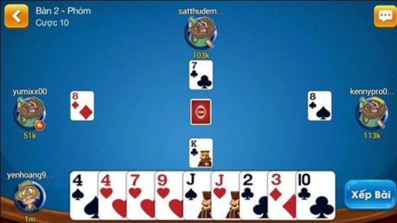 phom 2 Các vòng đánh cơ bản trong lối chơi tá lả